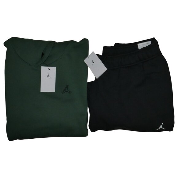 Air Jordan Embroidered Logo Mens Size XXL Streetwear Tracksuit Set Green/Black - Picture 2 of 14